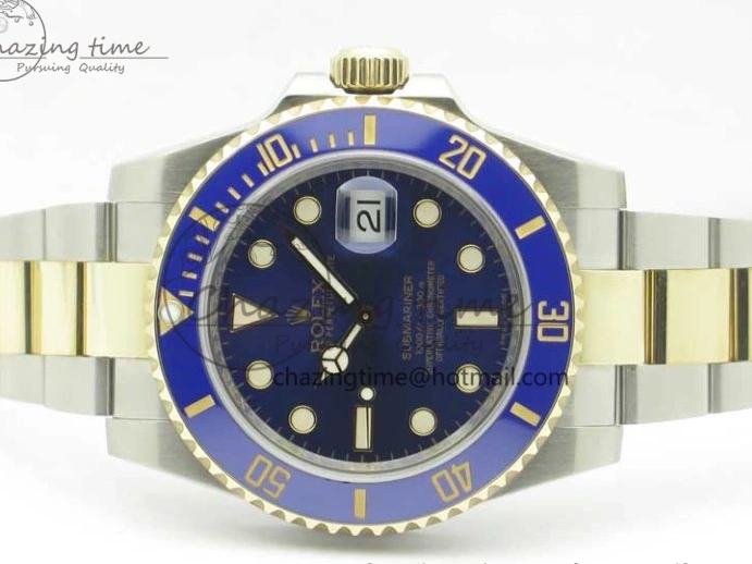 MiroTime 0410 Affordable Submariner 116613 LB Noob 1:1 Best Edition YG Wrapped Bezel Blue Dial on SS YG Bracelet A2836 V 3413